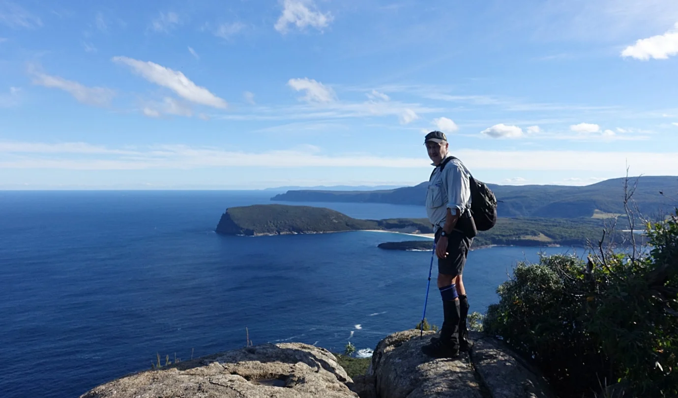 Graeme taking in the view from arthurs peak