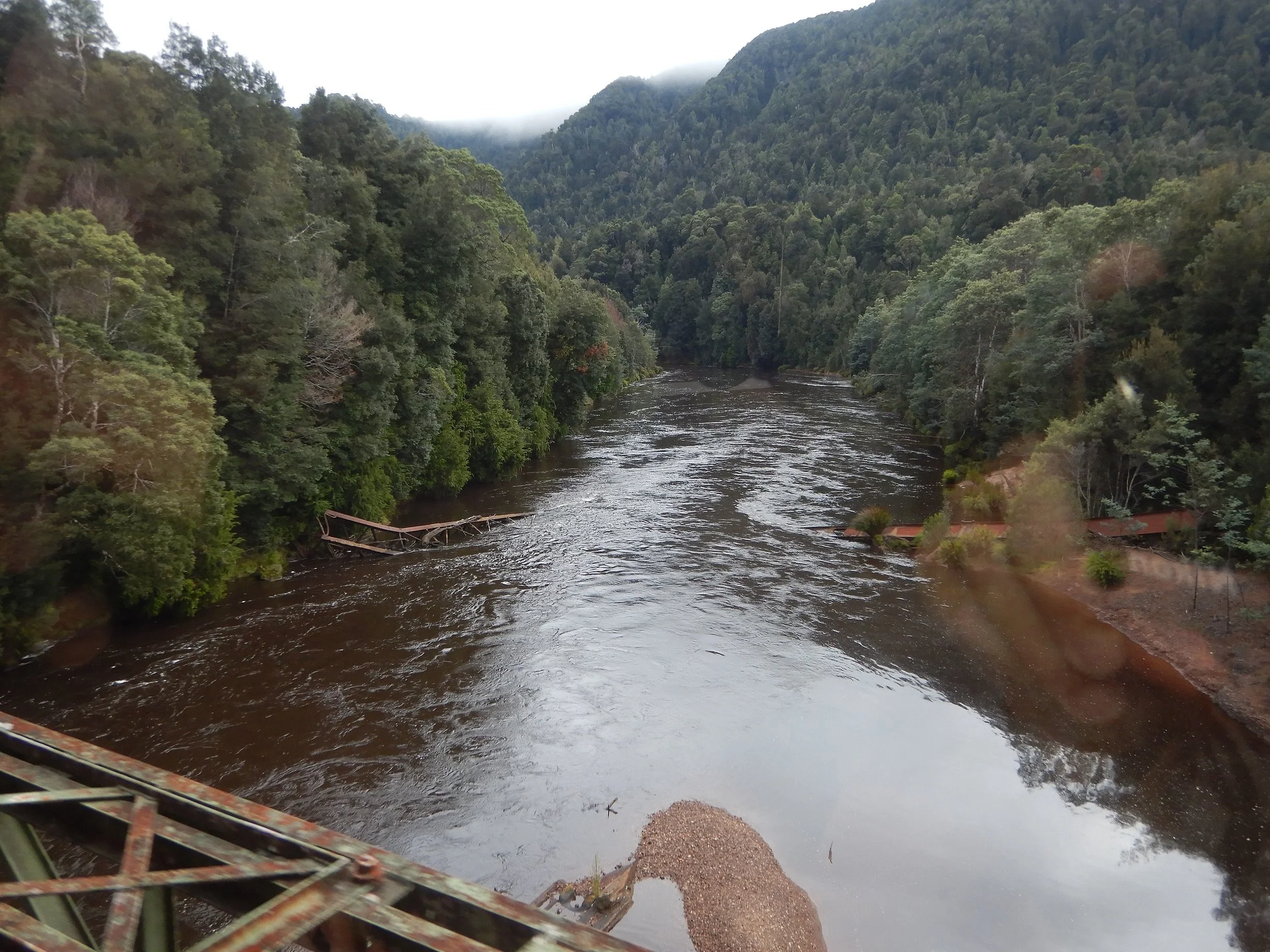 crossing a bridge over the king river