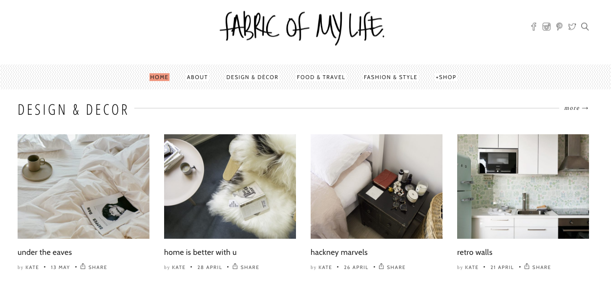 Kate Baxter's Fabric Of My Life