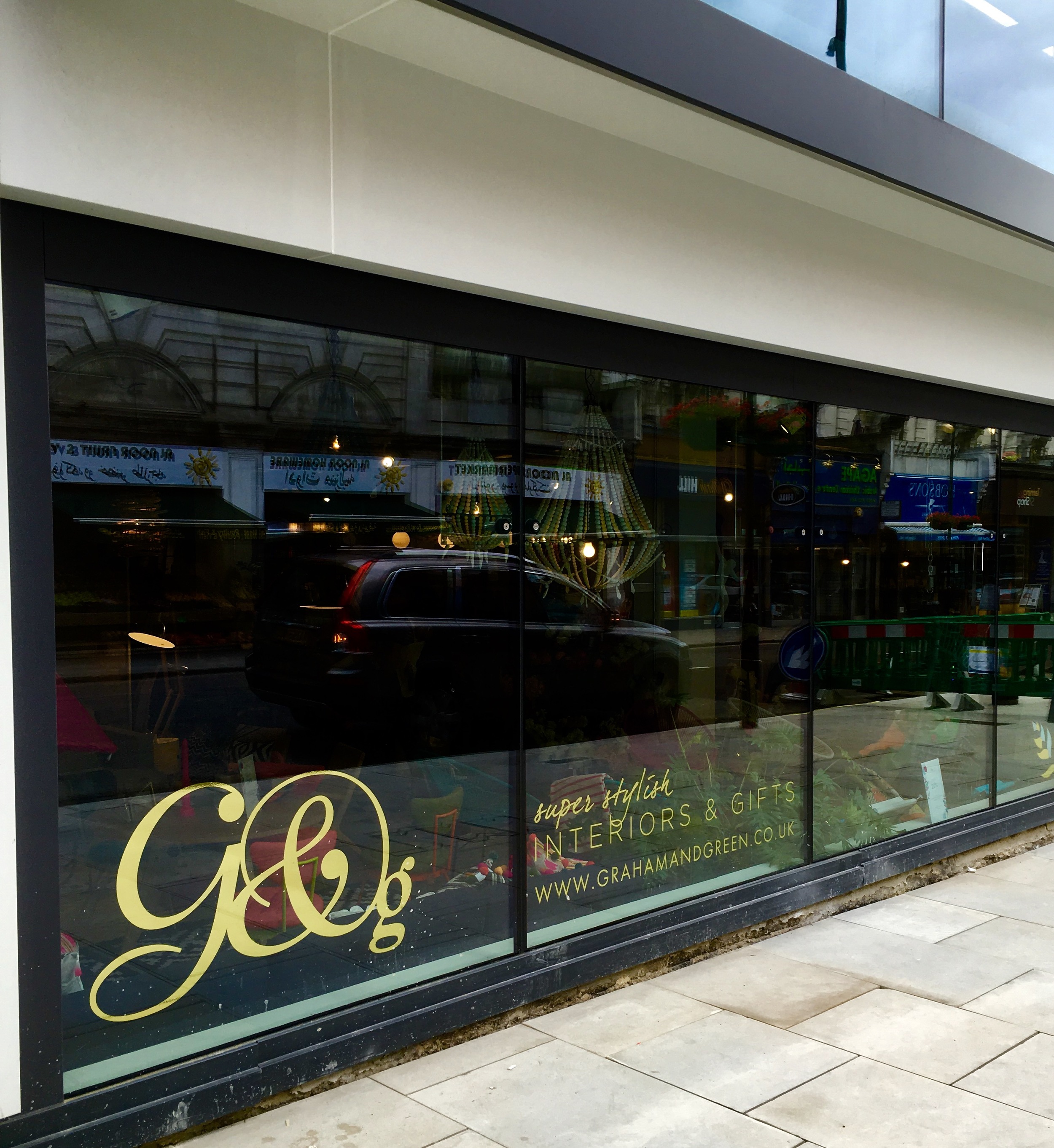 The exterior on Porchester Road, W2.