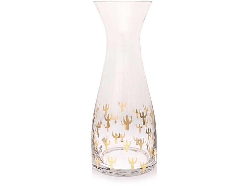 Gold Cacti Carafe, £12.50 - Oliver Bonas