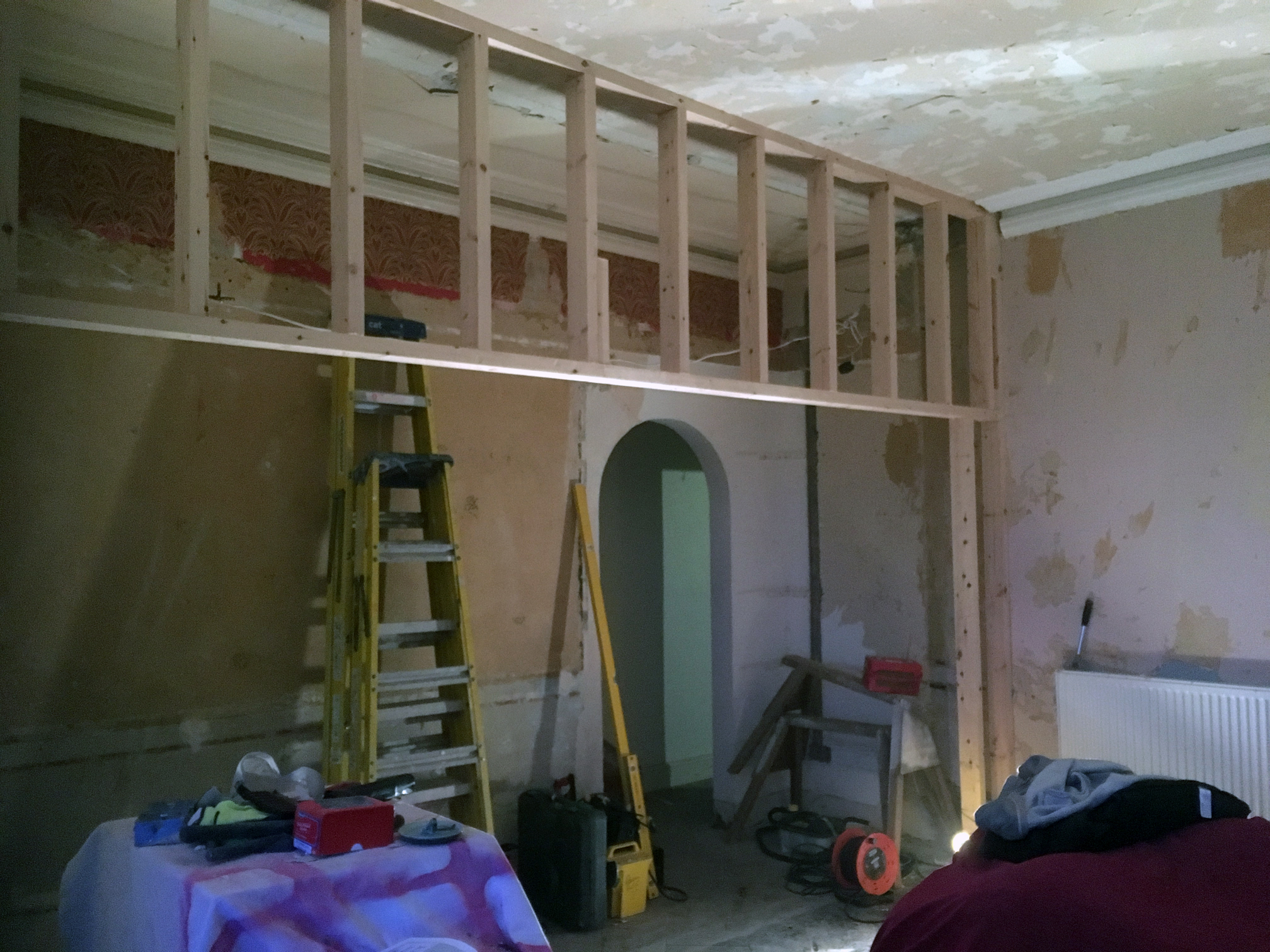 Framework going up...