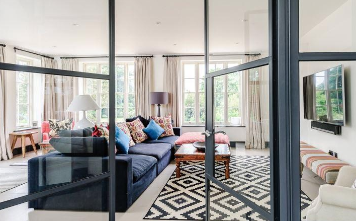 Contemporary style TV room.