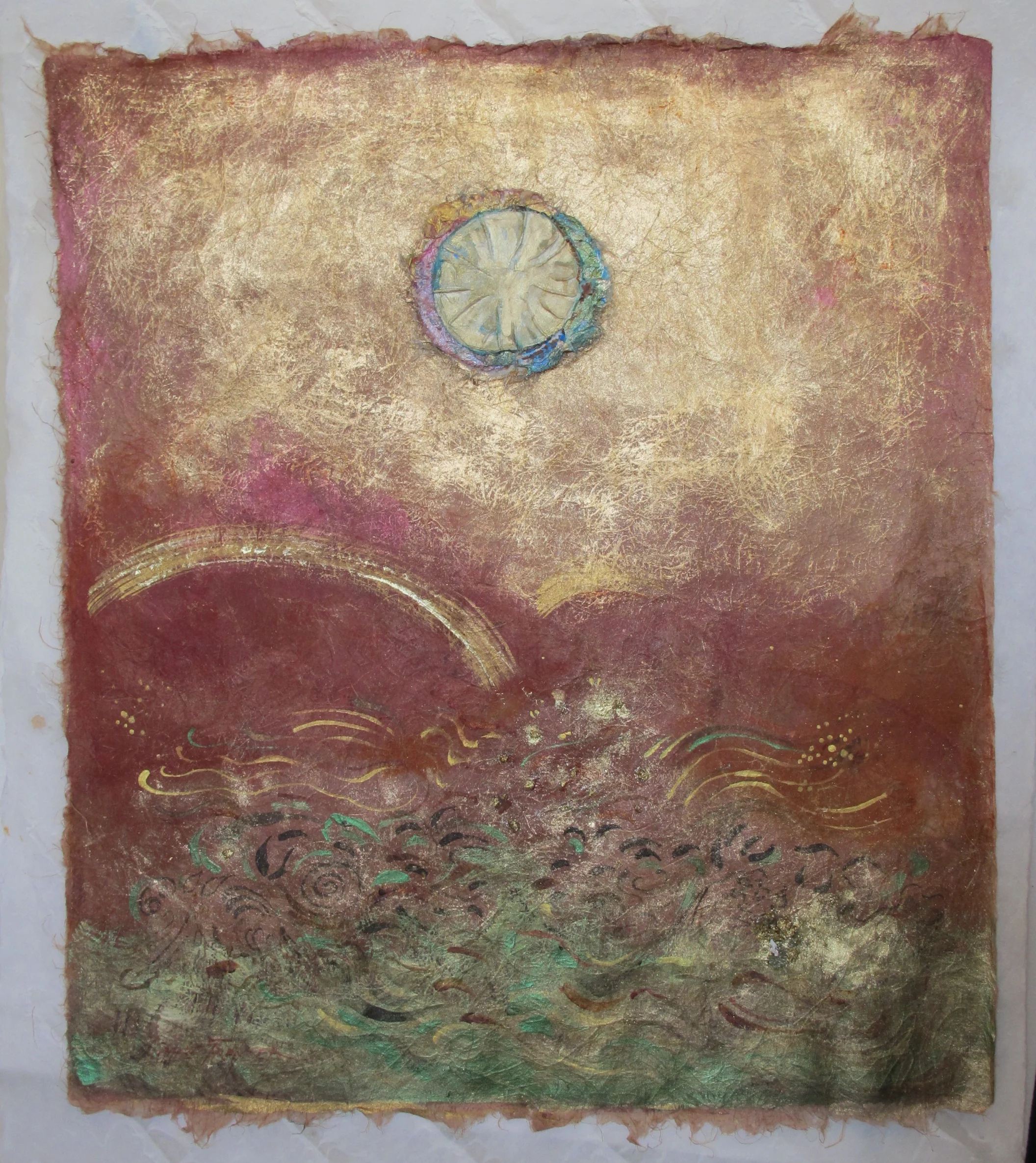 Radial Moon, Russet and Gold