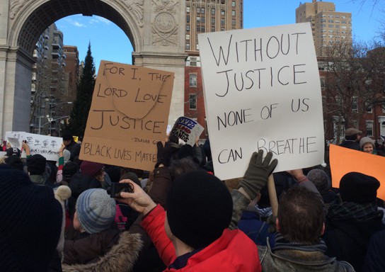 Last year's #blacklivesmatter march in New York City