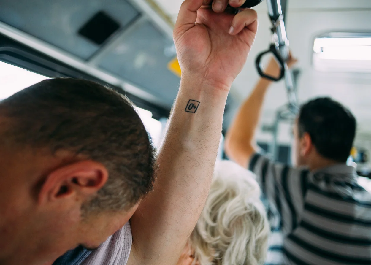 Andrej had his blood type, O+, tattooed on his wrist. As he explained, this was in case he wasn't conscious to tell the medic working on him himself, which was the case more than once.