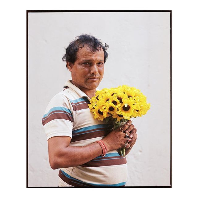 Uttam, 46. A flower seller at the Mullick Ghat Flower Market in Kolkata, India, the biggest flower market in Asia.
.
Going to resist sharing too much of this series on here for now but couldn&rsquo;t help myself with this one.
.
#makeportraits #portr