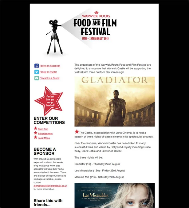 Email newsletter design