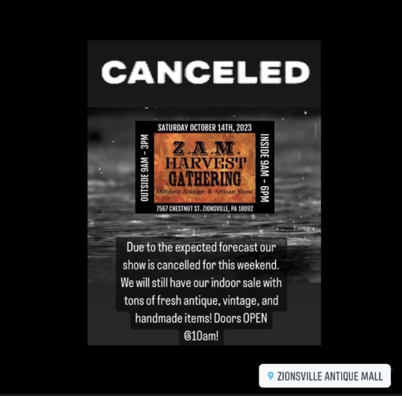 CANCELLED Z.A.M. Harvest Gathering