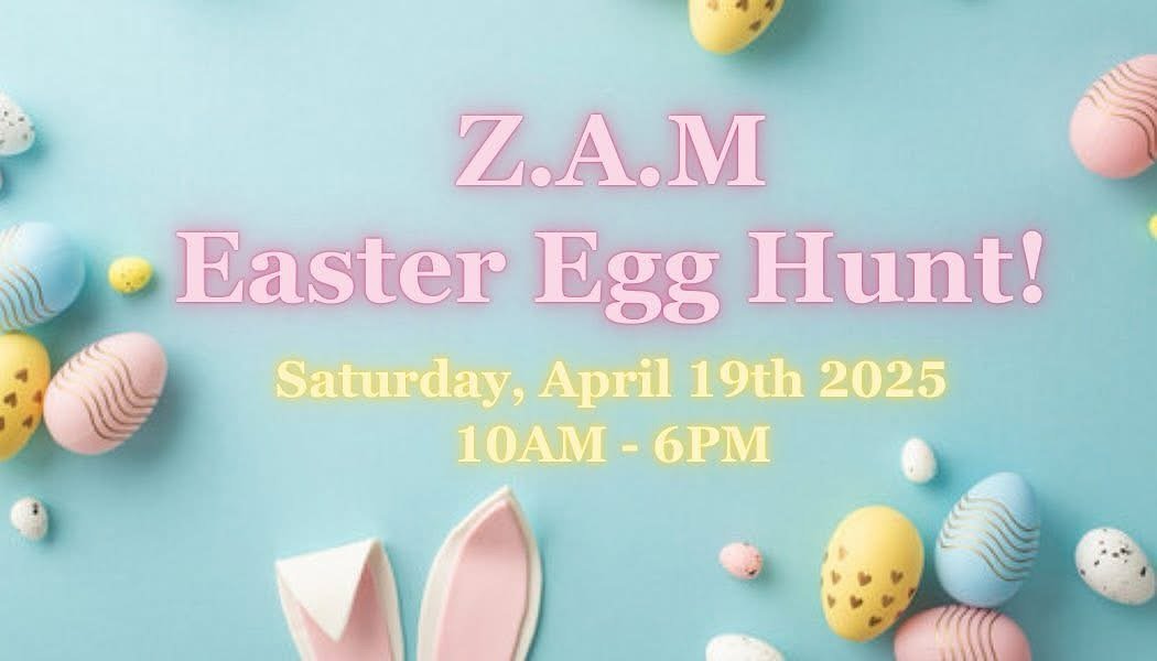 THE HUNT IS ON!!
There are over 100 plastic eggs, including two GOLD eggs hidden throughout the mall! Our vendors have worked hard to put together many different prizes! 
10AM - 6PM!