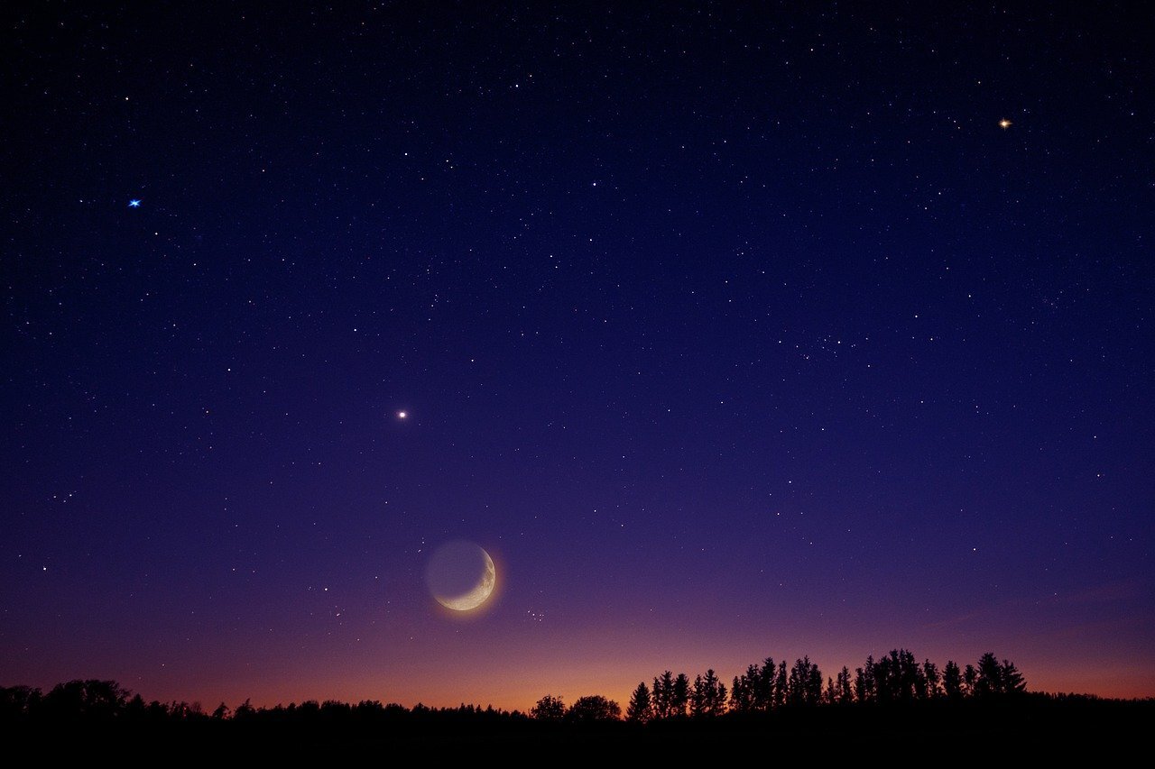 Crescent Moon and Venus over Forest_1280.jpg