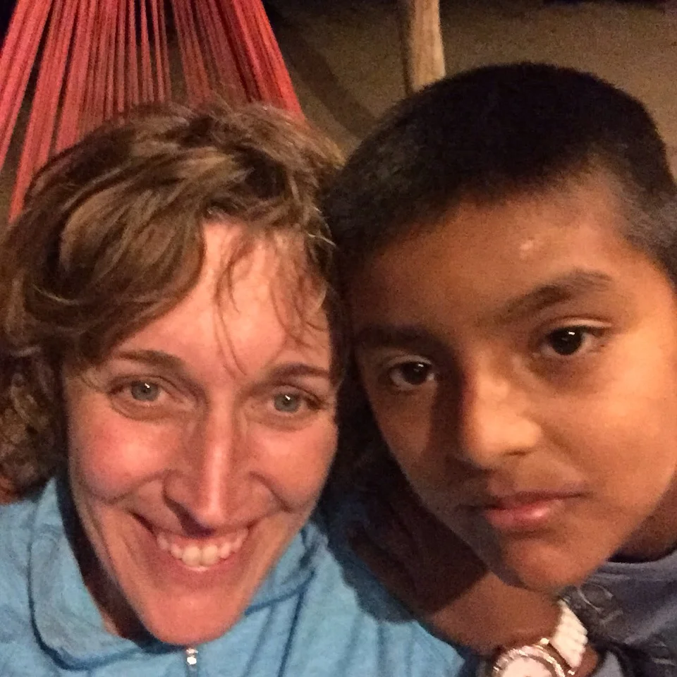 Francisco and I enjoying some time by the fire after too many bike races.
