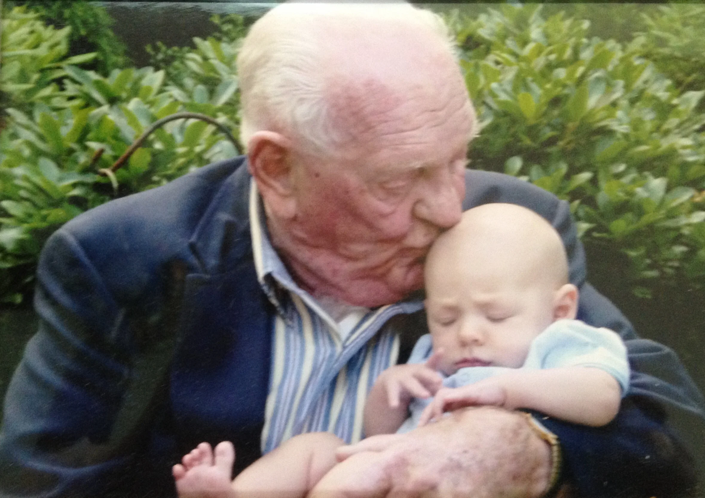 Sam, with his great grandpa, Chuck