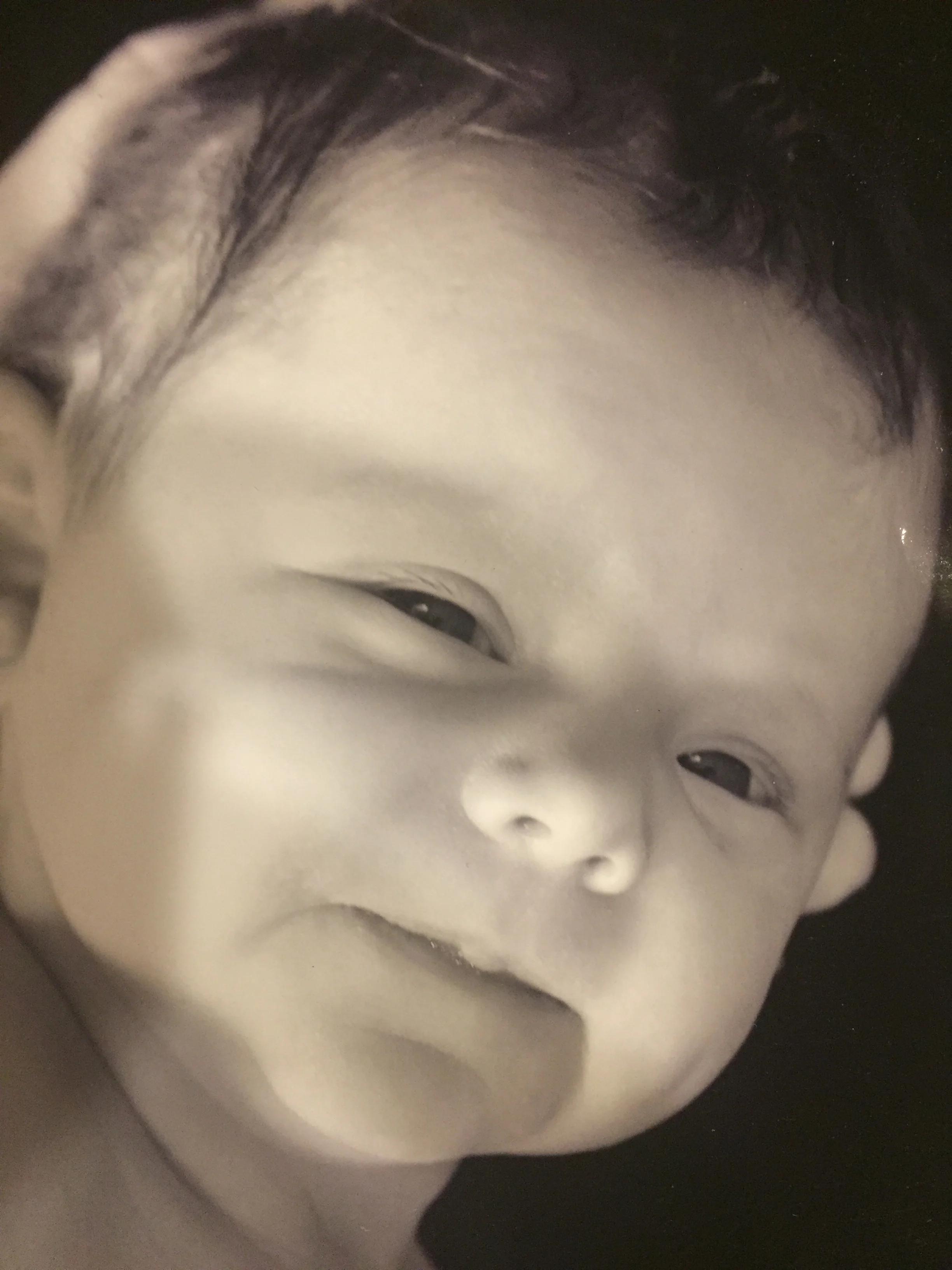 Caroline's peace and joy radiates at 3 days old.