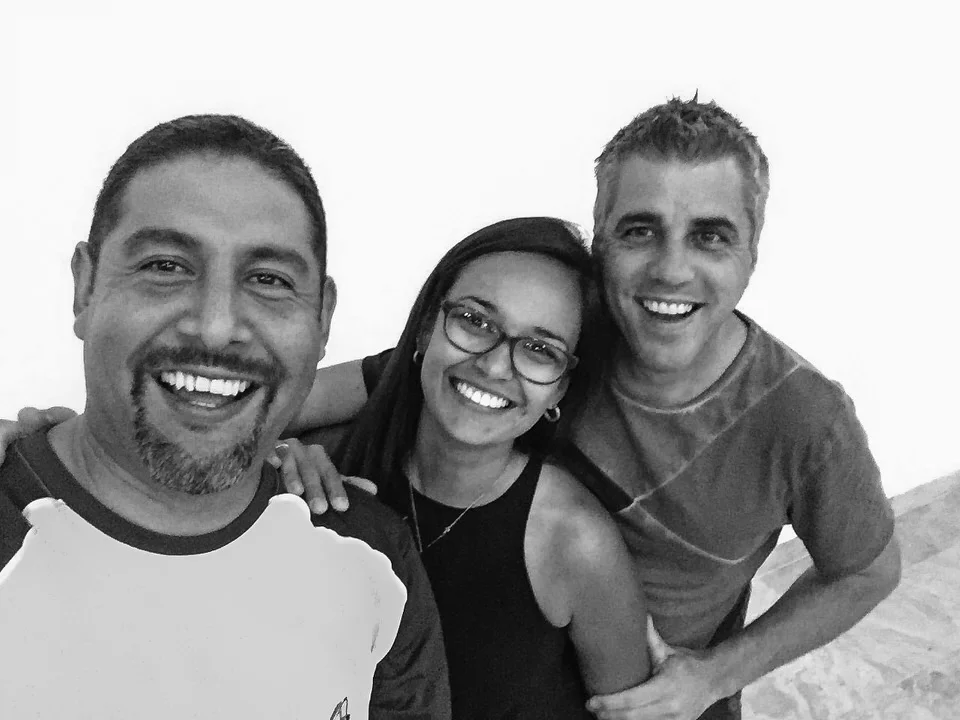 Marcos Sanchez, Andrea Giraldo y Pedro Cabrera