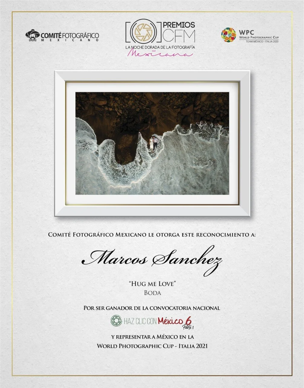 diploma como ganador de Haz Clic Con Mexico 6 “Parte1”