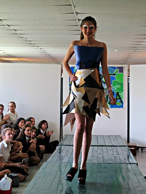 Cubist garment inspired by Georges Braque