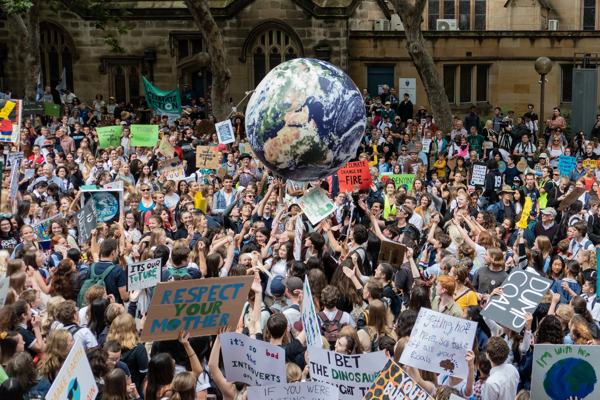 In Sydney, 20,000 Australian students joined the March 15, 2019, strike for climate action. Credit: Shutterstock.com
