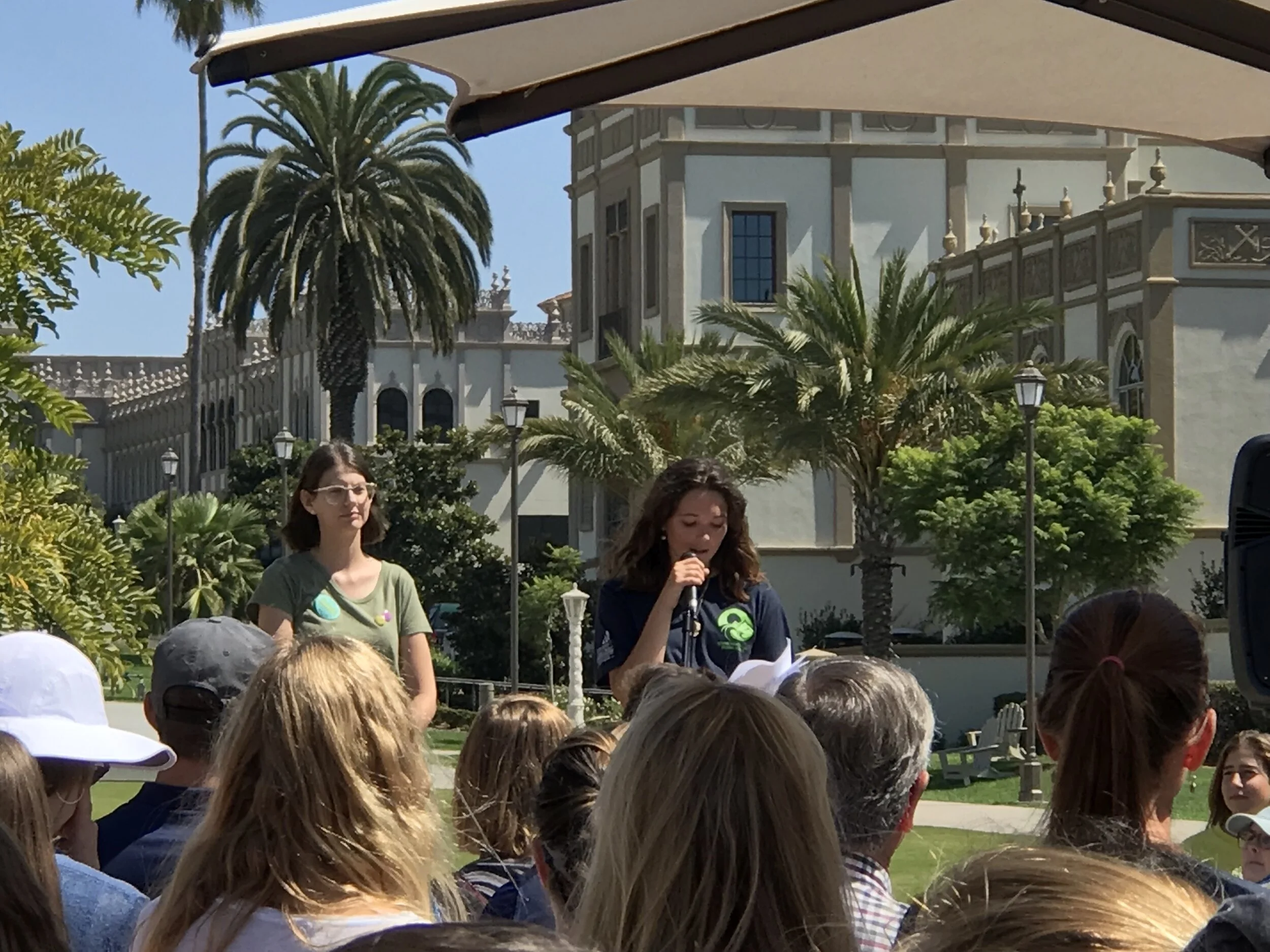 Organizers of the Climate Walkout rally at the University of San Diego