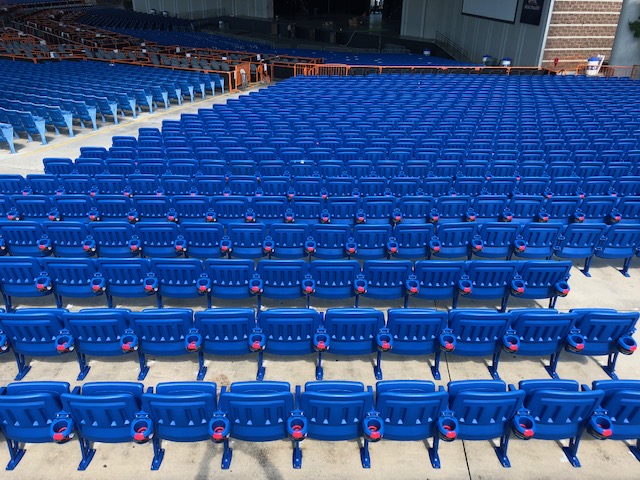 Branded Seats Cupholder Retrofit Before And After At Pnc Music Pavillion
