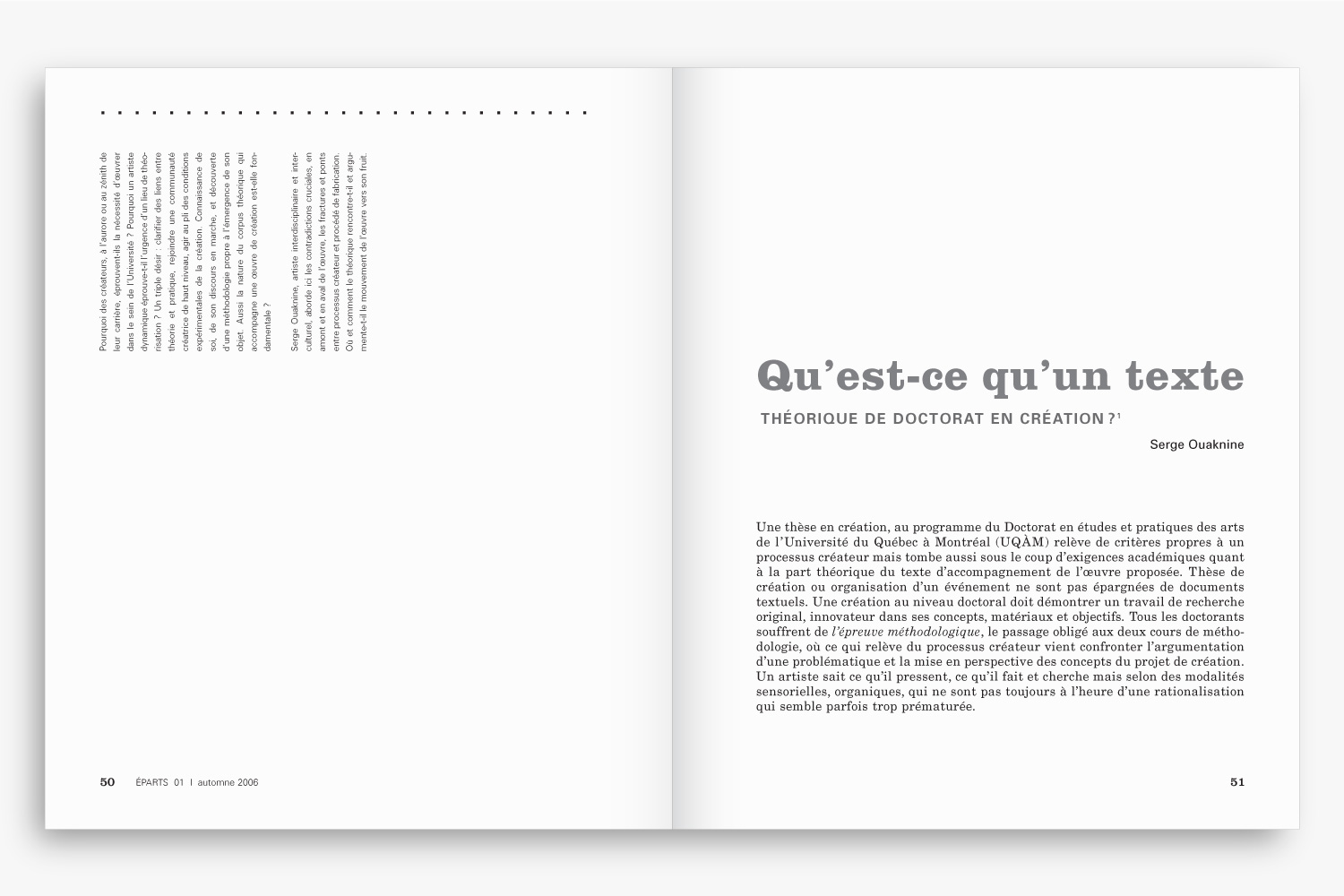 ÉPARTS – Art Magazine Design – Identity, Edition & Typography by Isabelle Robida – Infrarouge [Design & Culture]