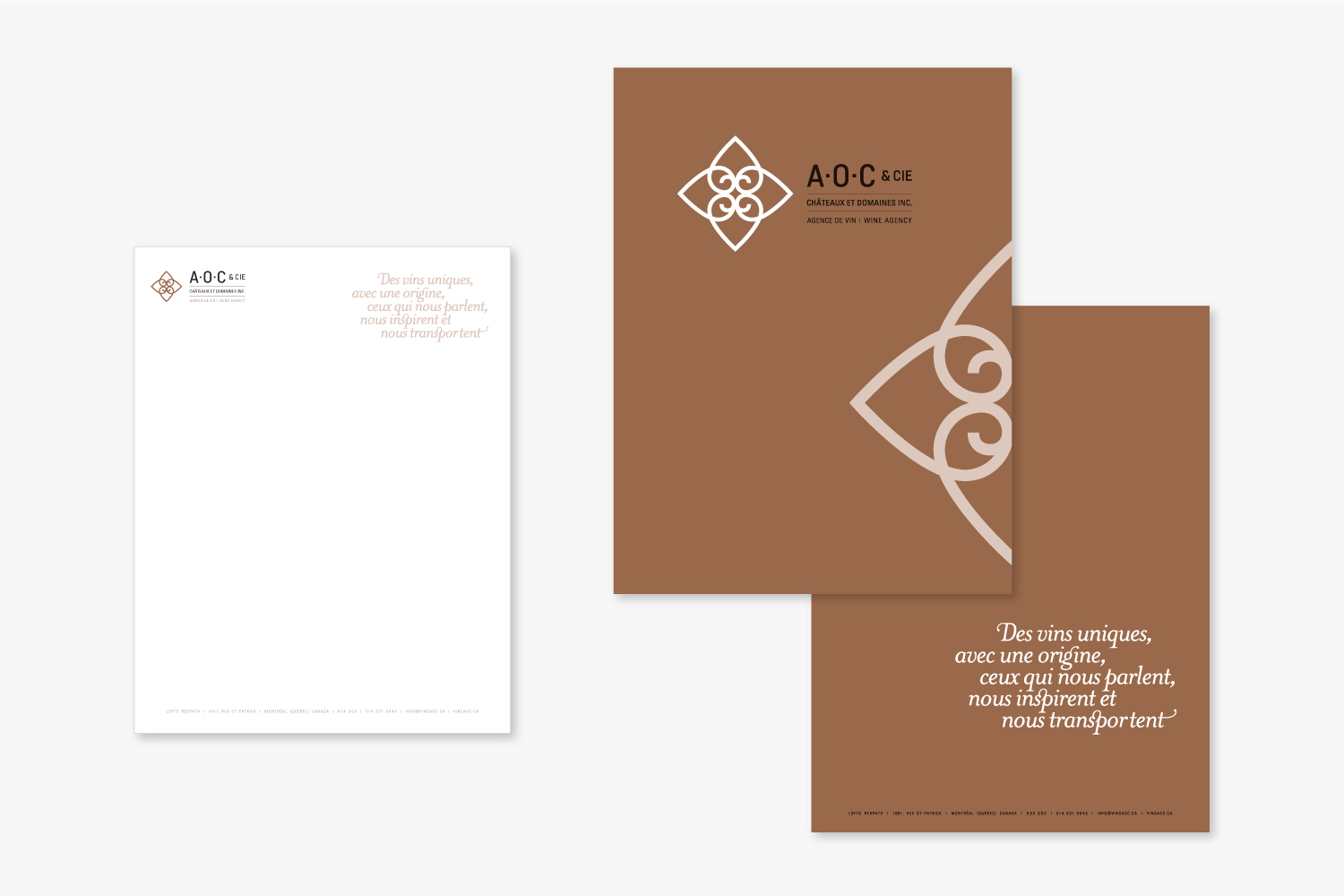 A.O.C. & CIE – Wine Agency – Identity, Web & Typography by Isabelle Robida – Infrarouge [Design & Culture] – 2015