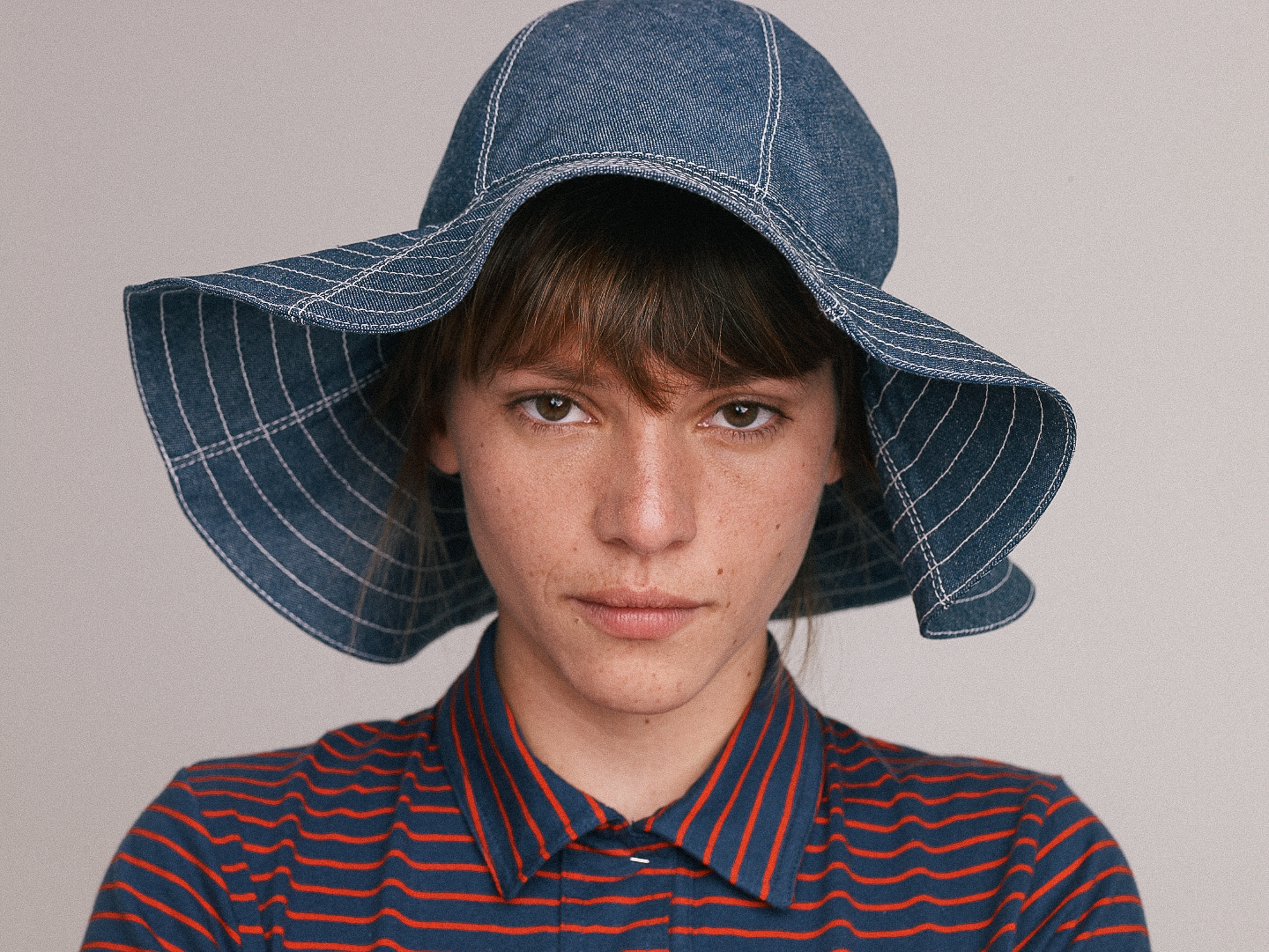 one of my favorite subjects, eleonore hendricks. a most wonderful woman who we chose in the first round of pictures for julia leach's gorgeous stripes line, Chance.