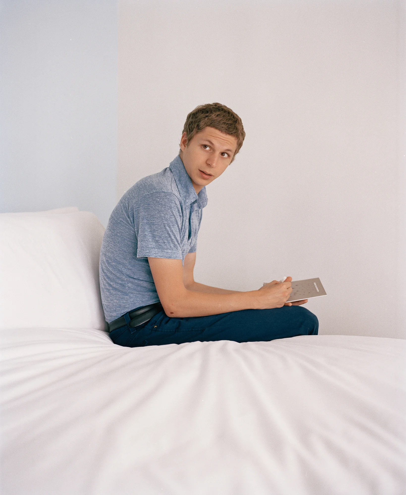 isn't michael cera a curious genius? he doodled the whole time we shot. i have the doodles. they are of funny raindrops. 