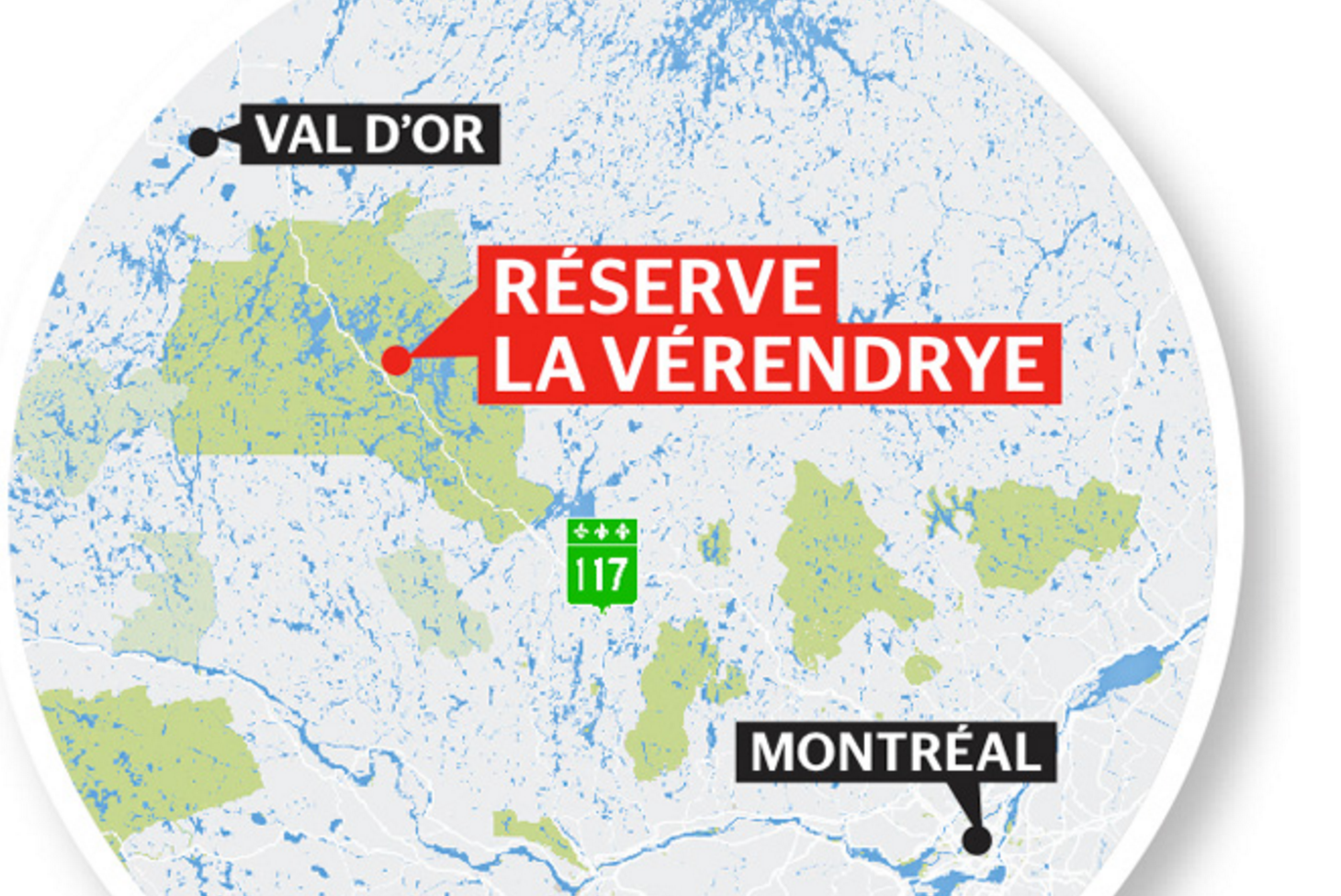 Bien que classée réserve faunique, la forêt de La Vérendrye est coupée parcelle par parcelle à un rythme de 2000 arbres par jour. La communauté algonquine qui y vit est devant la justice pour stopper l’industrie forestière. 