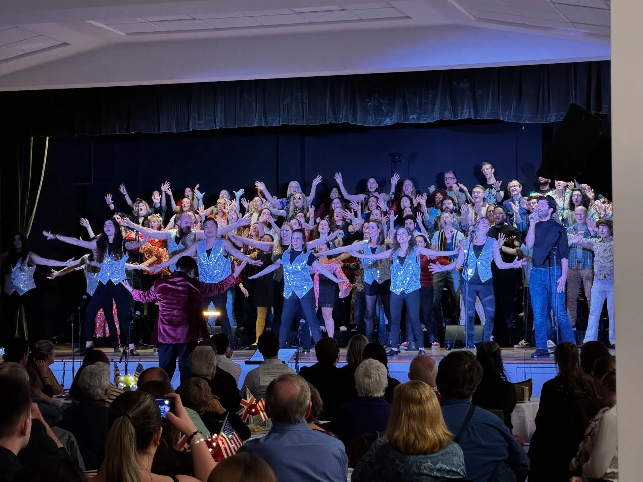What a night. Two nights, actually.

The Congressional Chorus brought their 20th Annual Cabaret, "British Invasion, American Story," right here to our Fellowship Hall last month, and the room was absolutely full. Singers took the stage and 