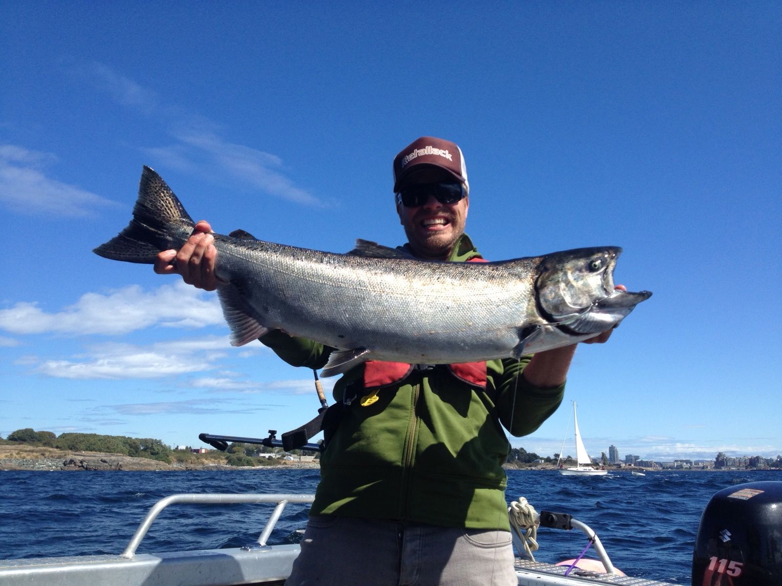 Brent, visiting Victoria from Calgary with a nice Chinook