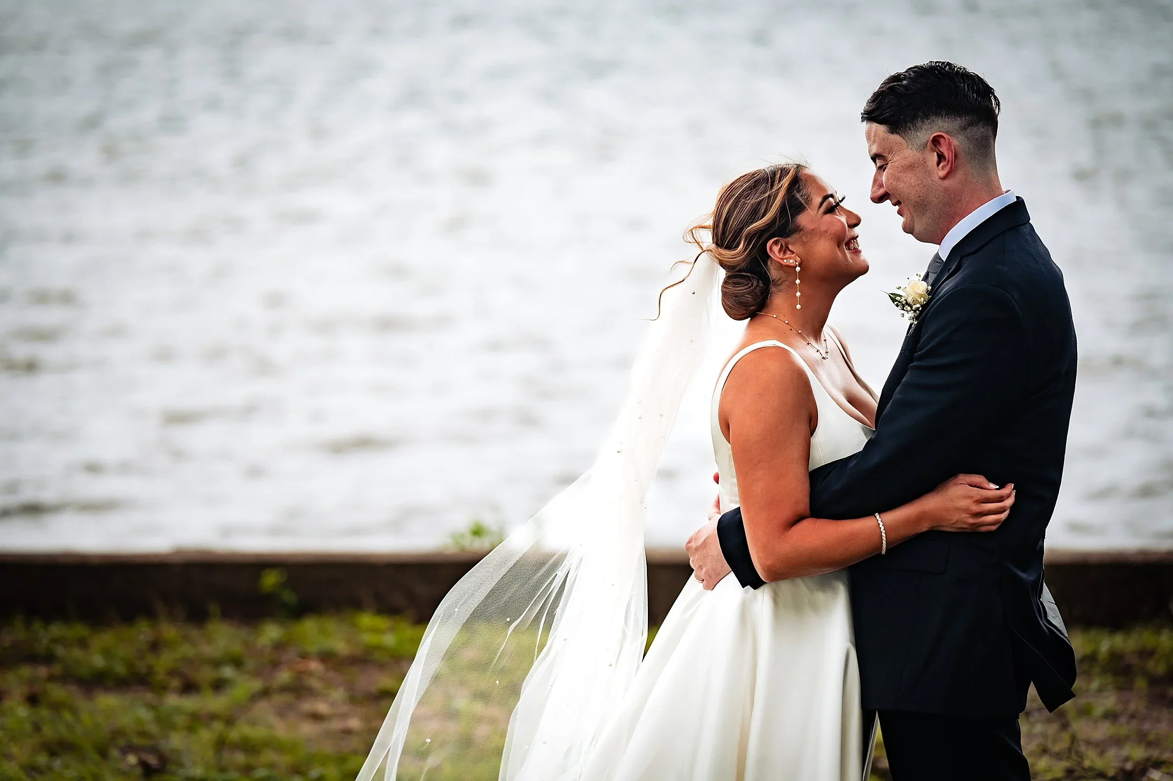 Ulla and Jimmy by the Delaware River at Pen Ryn Estate