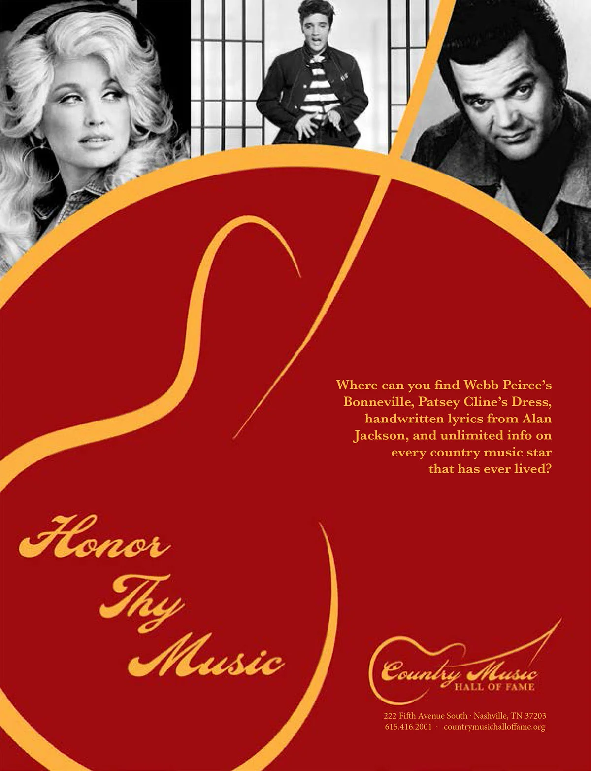 Magazine Ad for My Rebrand of the Country Music Hall of Fame