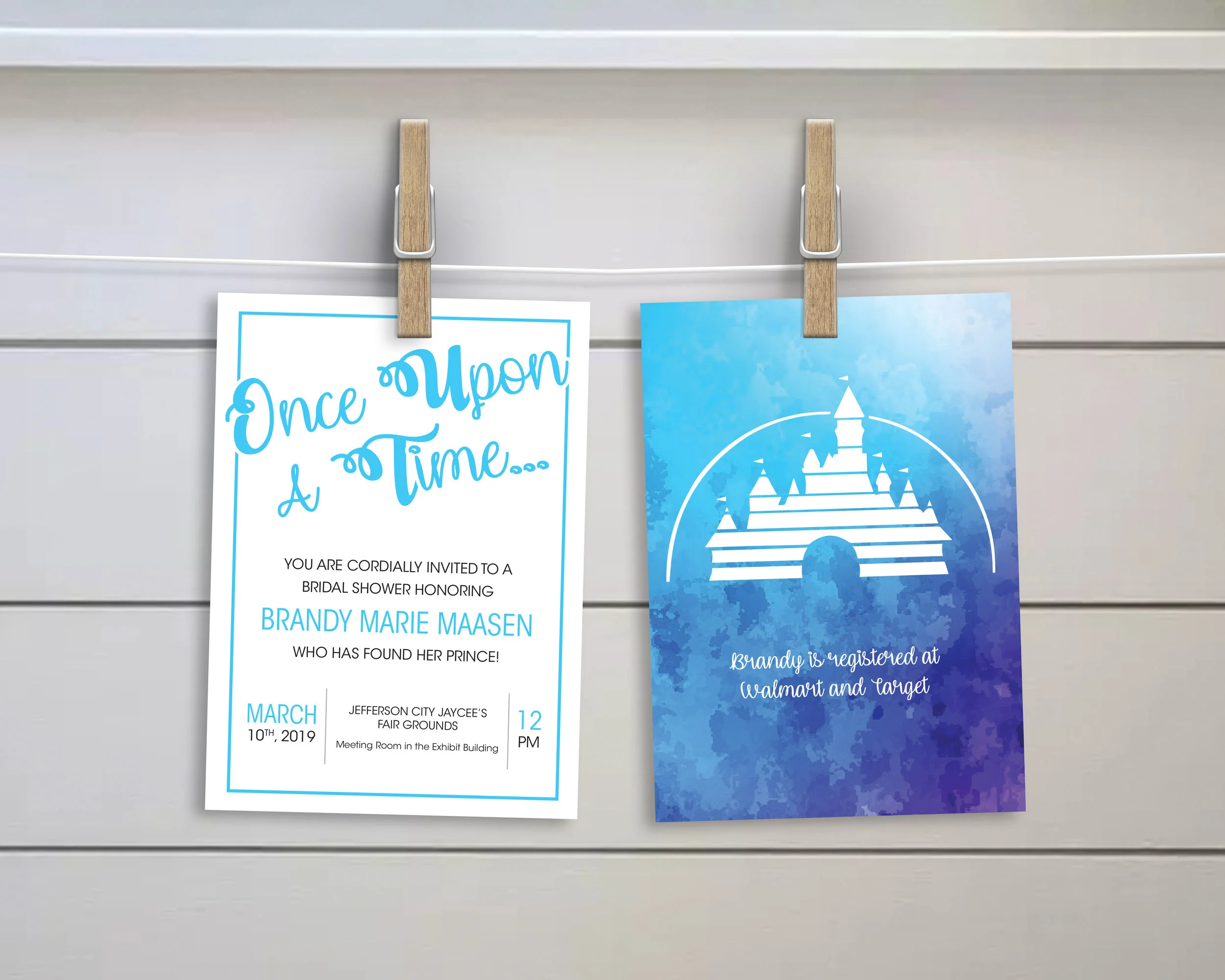 *I do not own rights to the Disney Castle, and I did not sell these cards. It was used personally and not for a profit.