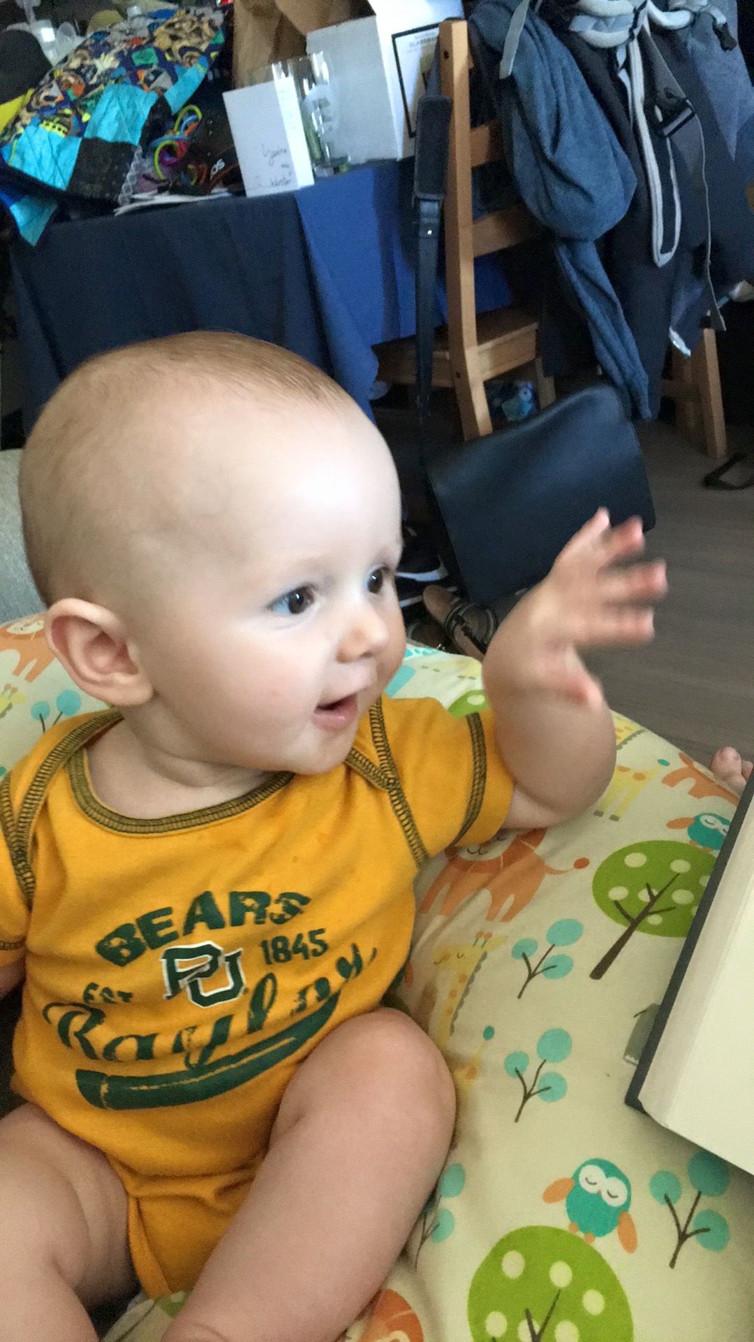 He decided to help me read today!