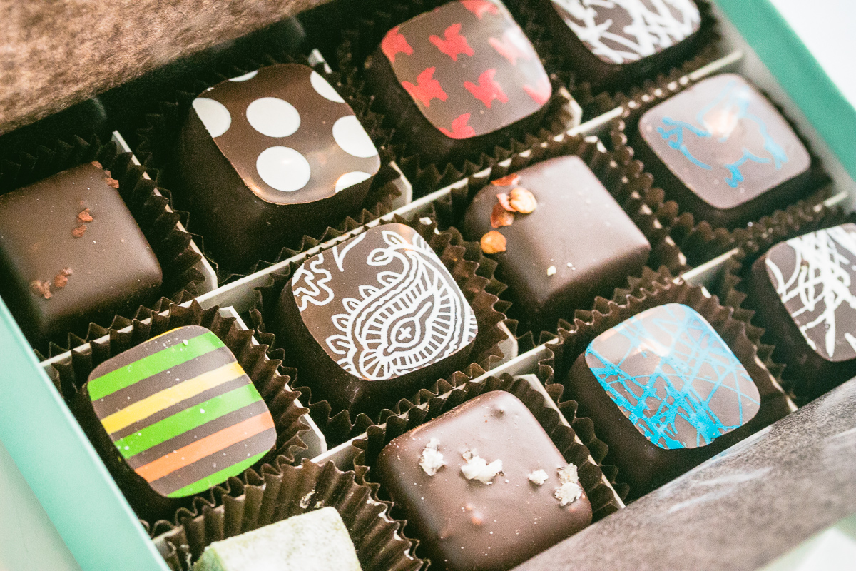 Look at all of the colorful chocolates!