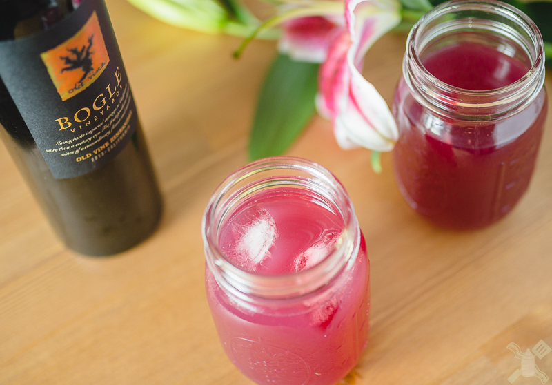 Very easy 'margarita' when you really don't have anything in the house. Just combine tequila, wine, triple sec, honey, and lemonade for a fresh drink!