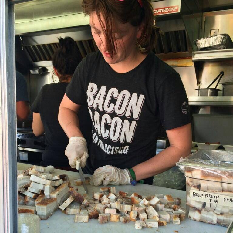 Working on my 24th birthday at Bacon Bacon, but oh my god, look at all of that belly... 😍
