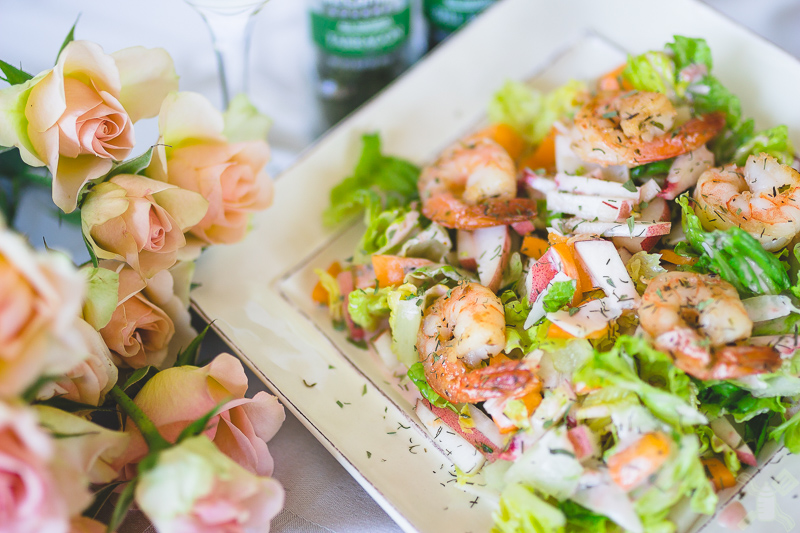 Amazing quick shrimp salad that uses all of the season's best fruits. It makes you feel refreshed and ready to take on the day! 