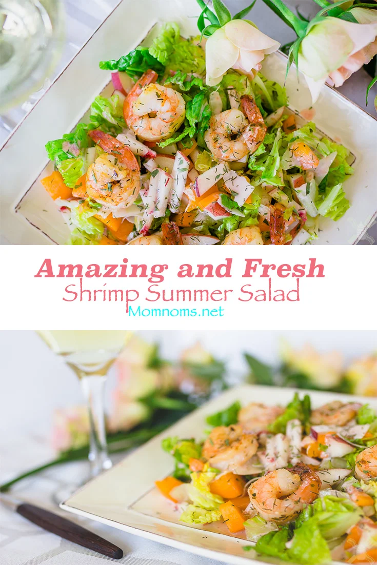 This salad literally takes minutes to make, but you will remember it for the rest of your life. It combines fresh summer fruits with herbs and juicy shrimp. You couldn't ask for anything better.