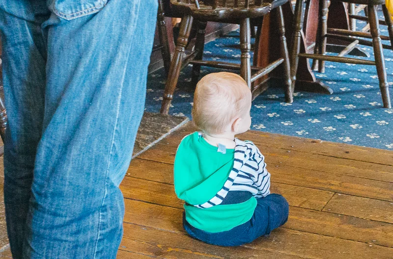 Braedon's Pub Lunch- he loved walking around and talking to people.