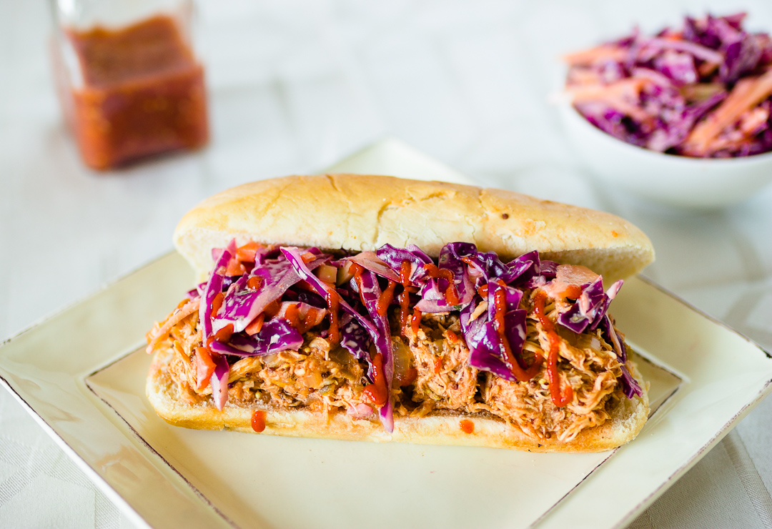 Pulled Chicken Siracha Sando