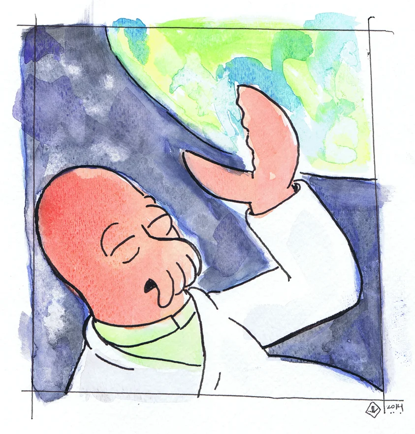 "Time Enough For Zoidberg" illustration for The Toast 2014
