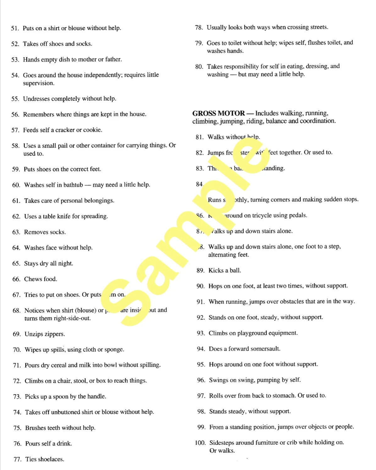 Child Development Inventory Child Development Review