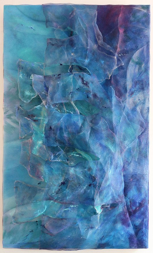 ON THE EDGE OF BLUE | 60" x 36.5" x 7"