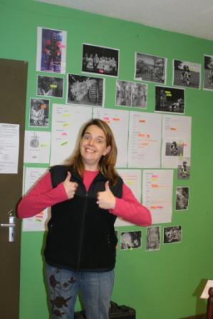 Sarah & the hires wall