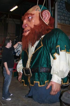  In the costume with no stilts...