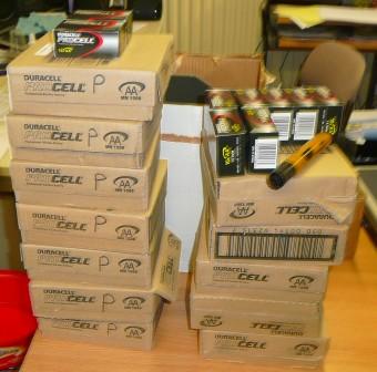 Tons of batteries for radio mics turn up too!