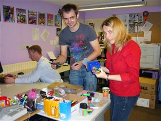 In preparation for the season, Chris and Sarah have a sort-out in the office.