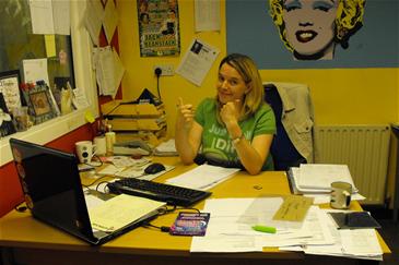 ...and Sarah's doing the accounts.